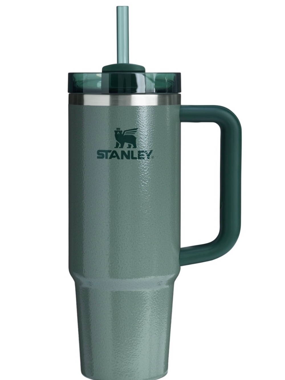 Stanley Quencher FlowState 40oz Stainless Steel Limited Edition Hammertone Green